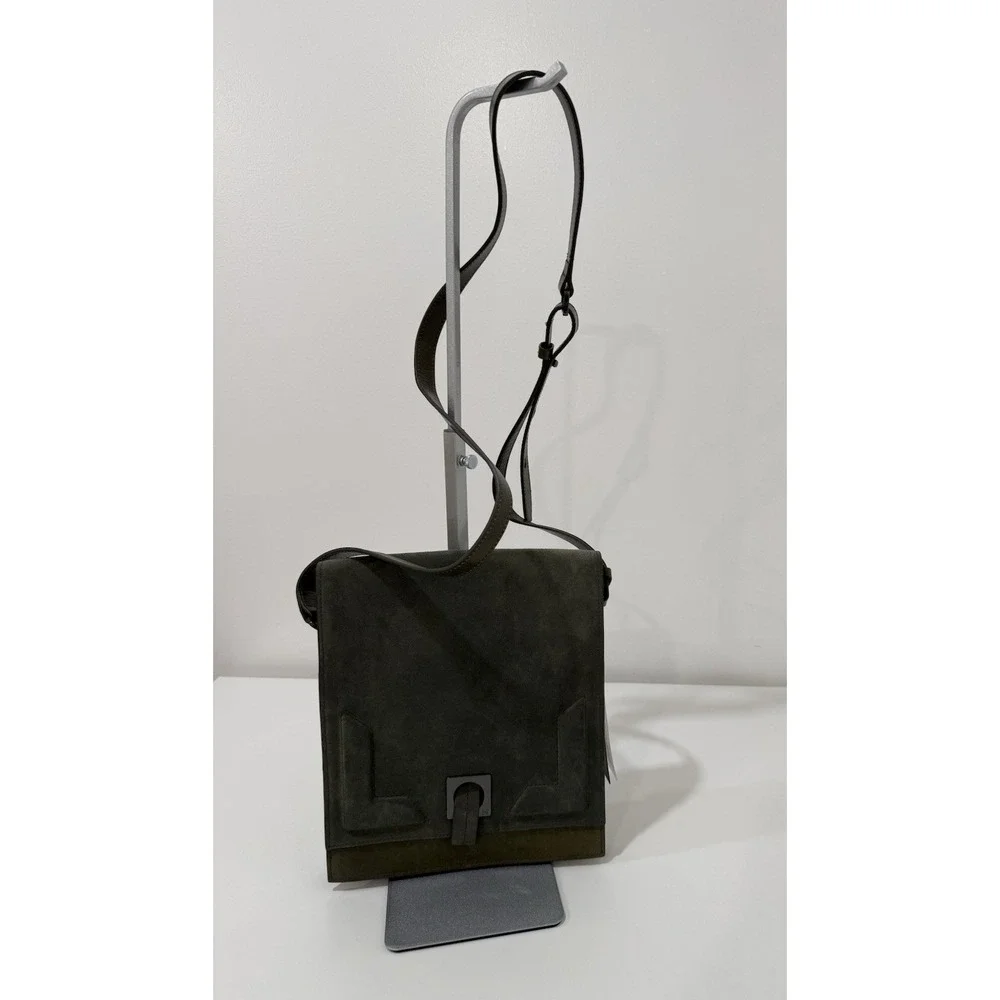 NWT HALSTON HERITAGE Olive Suede Messenger Bag